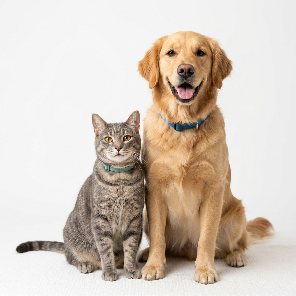 Cachorro e gato aguardando adoção